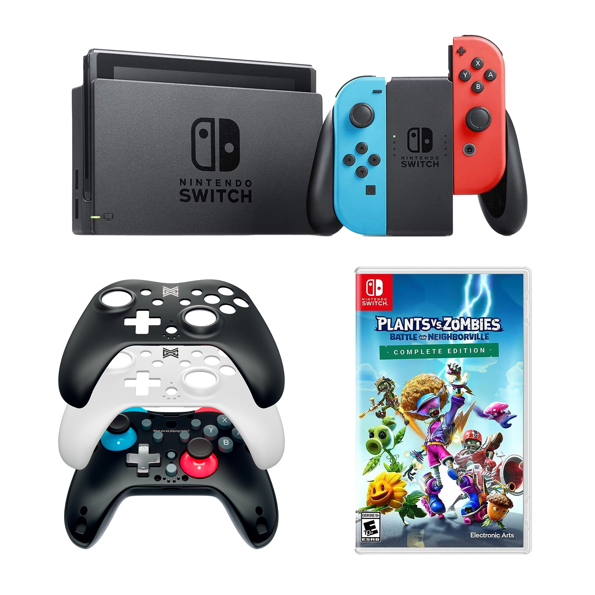 Nintendo Switch Bundle Nintendo Switch Console Blue & Red JoyCon + MGC Switchplate Wireless