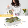 thumbnail image 5 of Landscape Elegant PU Leather Jewelry Box with Removable Compartment and Earring Holder - Decorative Storage Box - Portable, 5 of 6