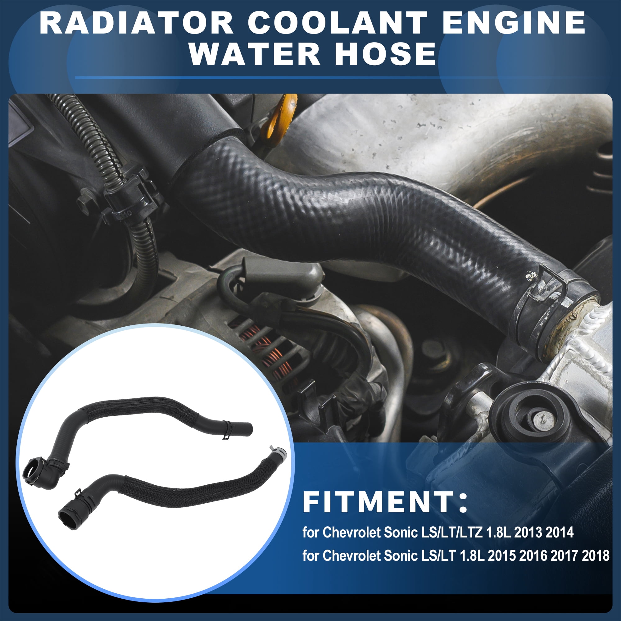 Unique Bargains HVAC Heater Hose for Chevrolet Sonic 1.8L 2013 2018 Rubber Tube