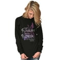 thumbnail image 5 of Flourish Flowers Jesus Christian God Women's Long Sleeve T Shirt Brisco Brands M, 5 of 6