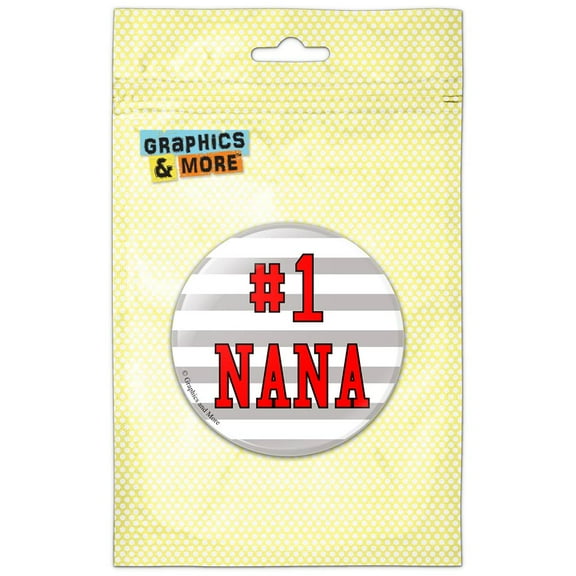 #1 Nana Number One Grandma Pinback Button Pin Badge