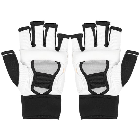 M Buder Premium Taekwondo Gloves for Adults and Children, Martial Arts Hand Protector, Half Finger Sparring Wrestling Boxing Gloves, Size Medium (7.87 inches / 20 cm Length), Wear-Resistant Gear