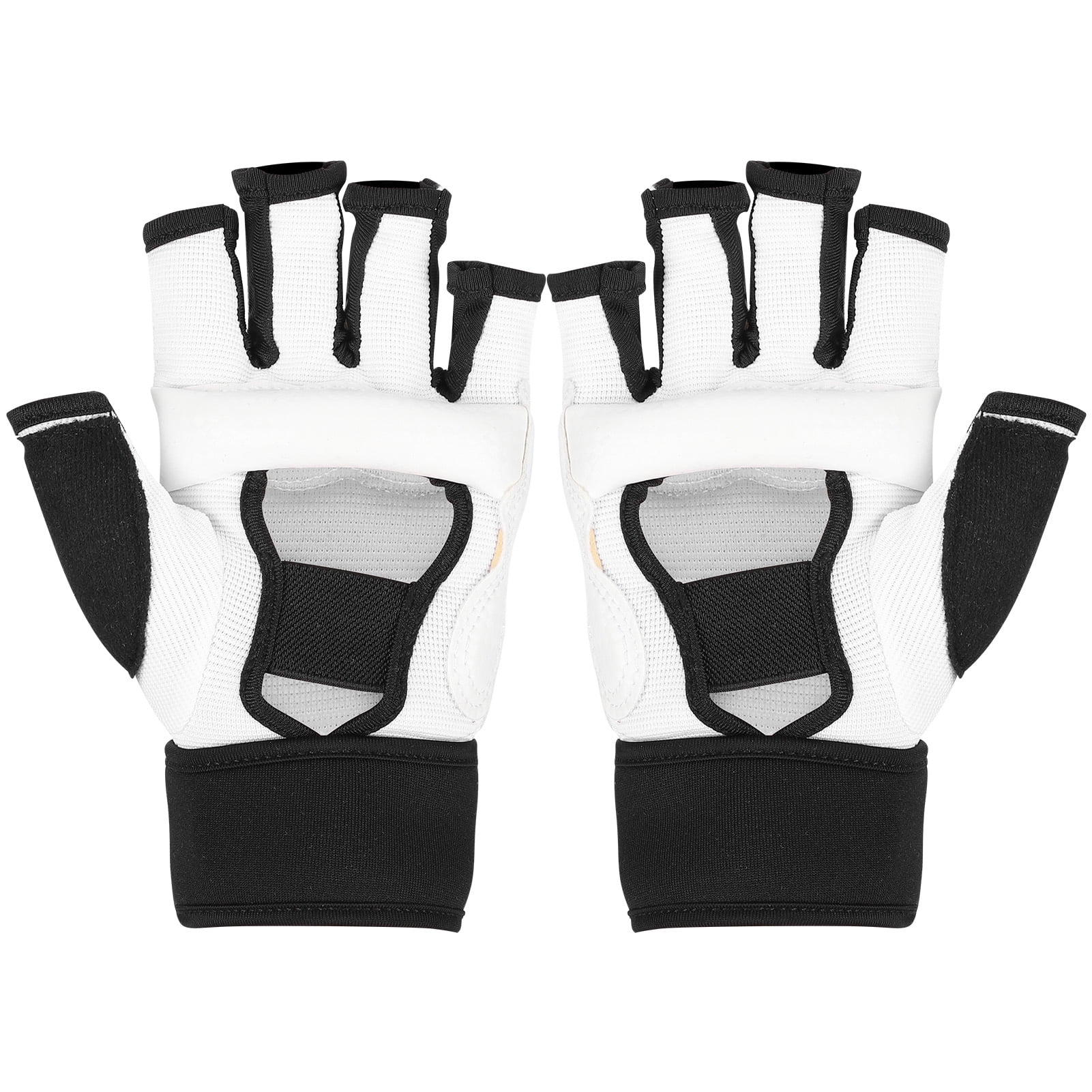M Buder Premium Taekwondo Gloves for Adults and Children, Martial Arts Hand Protector, Half Finger Sparring Wrestling Boxing Gloves, Size Medium (7.87 inches / 20 cm Length), Wear-Resistant Gear