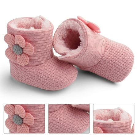 

GXSR Unisex Newborn Baby Cotton Booties Non-Slip Sole for Toddler Boys Girls Infant Winter Warm Fleece Cozy Socks Shoes