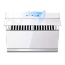 30 inch Under Cabinet Range Hood 900CFM 9-Speed Gesture Touch Control Silver White Glass Modern Vent Hood Kitchen