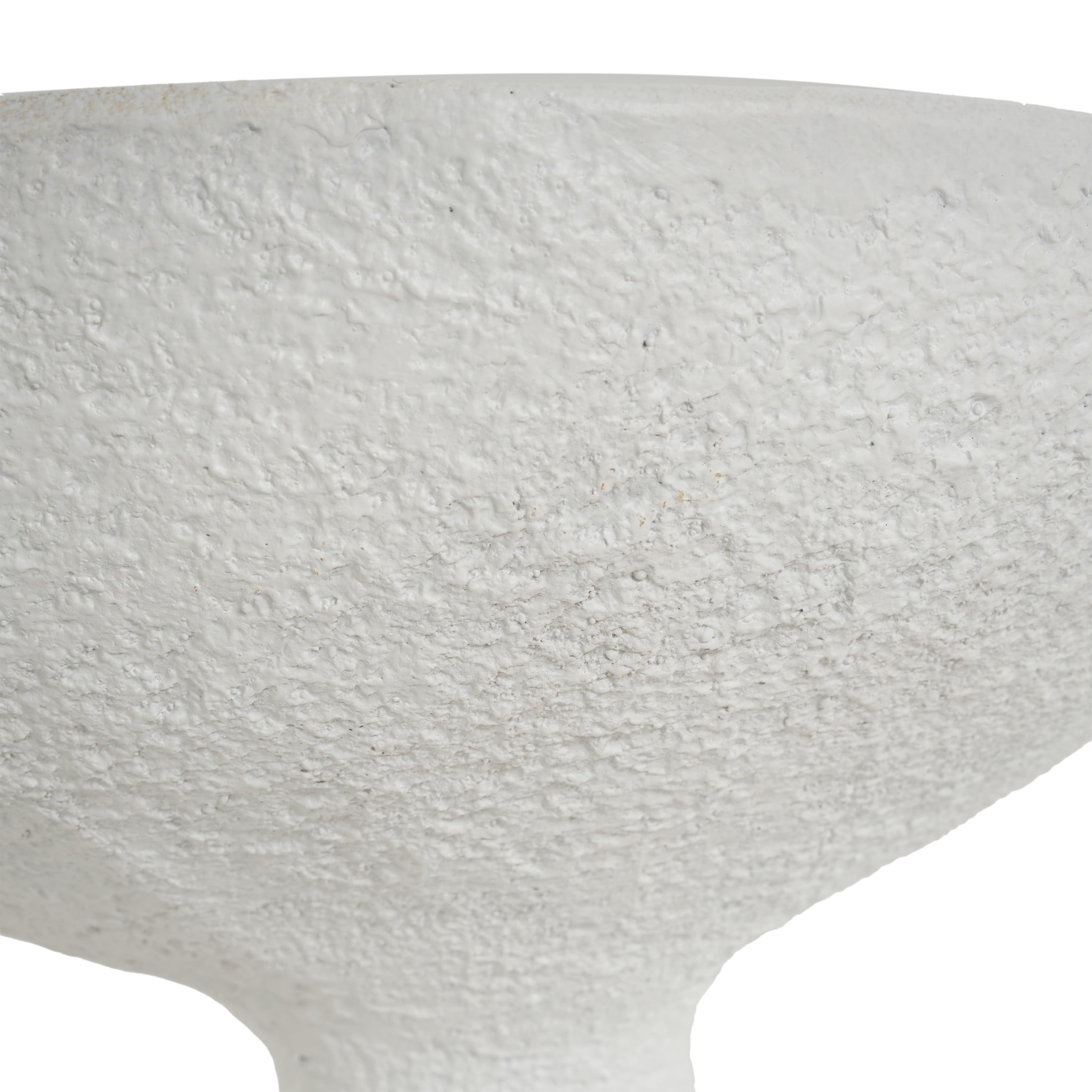 Christopher Knight Home Outdoor Patio Vase-Shaped MGO Accent Side Table, Stone-Look Design, White