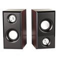 thumbnail image 2 of Par de altavoces para ordenador SUSUchens con sonido envolvente, alimentación por USB, de madera, con cable, para portátil, color marrón, 2 of 8