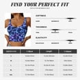 thumbnail image 5 of Daiia Blue Lightning1 Printed Women's Sports Bra, Breathable Activewear Bra with U-Back Design and Removable Pads, Comfortable and Supportive for Yoga, Workout-X-Large, 5 of 8