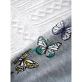 thumbnail image 6 of Zaldita Girls Sweatshirt Hooded Girls Long Sleeve Crop Tops Butterfly Print Kids Hoodies Pullover Grey 16, 6 of 7