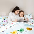 thumbnail image 5 of jejeloiu Colorful Cartoon Birds Queen Comforter Set,Kawaii Flying Animals Bedding Comforter Set For Boys Girls Reversible 3pcs, 5 of 8