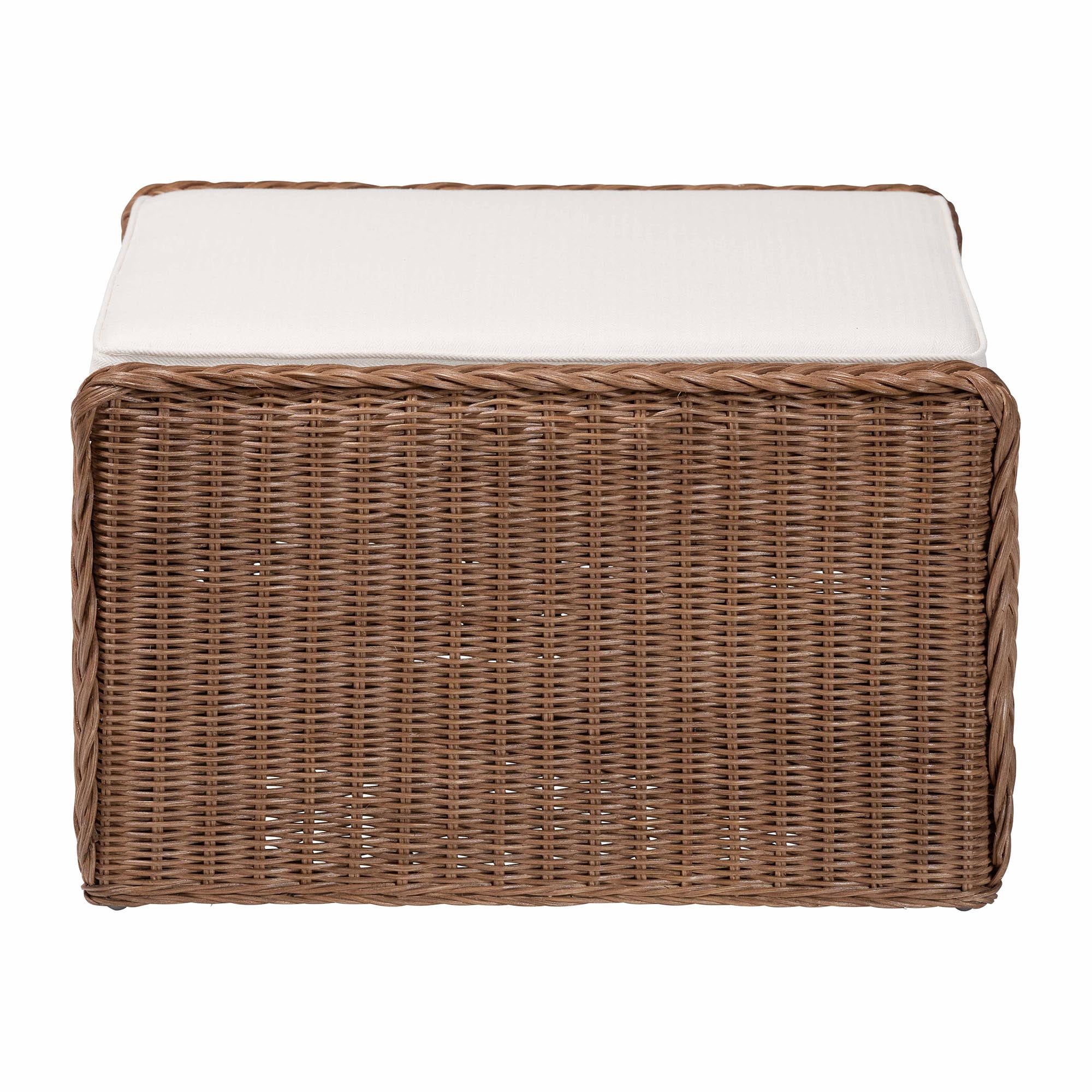 bali & pari Derris Boho Footstool, Peanut Brown