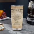 thumbnail image 2 of Stepdad Gifts from Daughter, Son, Kids, Bonus Dad Birthday Gifts for Stepfather Christmas Ideas, Step Dad 20 Oz Tumbler Stepped Up Dad Cup, 2 of 6