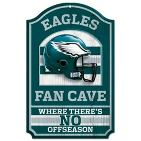 Panneau en Bois Philadelphia Eagles - Design de Grotte pour Ventilateur 11"x17 Pouces