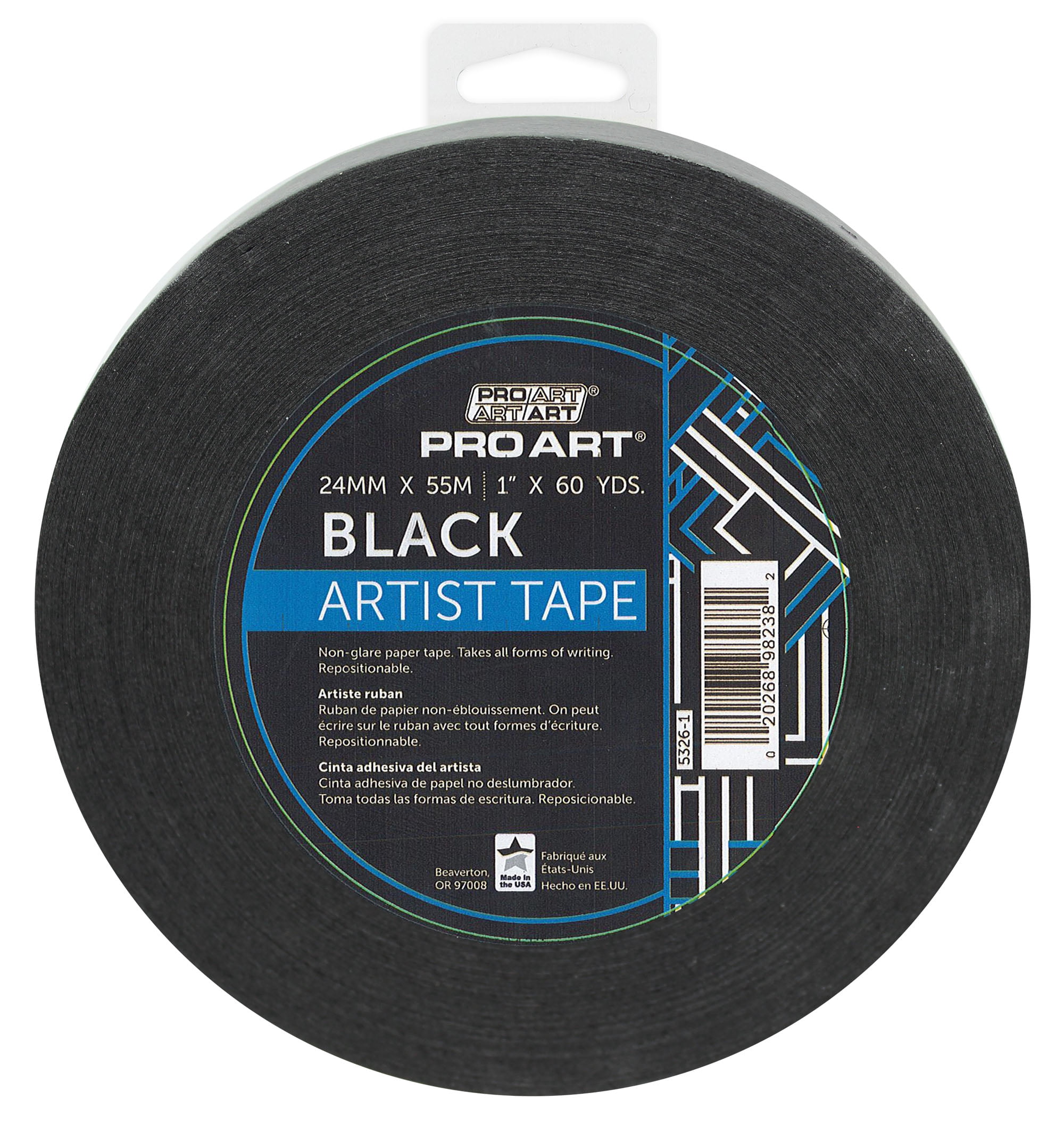 BOMEI PACK 6-Pack Black Painter's Tape – 0.94 Inch X 60 Yards, Professional Grade Marking Tape, No Residue, UV Resistant