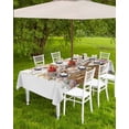 thumbnail image 4 of Fsddascl Bunny Spring Easter Outdoor Tablecloth - 60x120 Inch Rectangle Dining Table Cover, Eggs Colorful Floral Blossoming Waterproof Outdoor Table Cloth with Umbrella Hole & Zipper for Patio, 4 of 7
