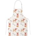 thumbnail image 4 of Polyester Insulation Kitchen Oven Mitts Potholder Apron 3Pcs Set Cute Dogs and Bones Paws Non Slip Heat Resistant Gloves for Baking Cooking BBQ, 4 of 7
