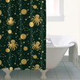 thumbnail image 4 of Green Octopus Planet Star Pattern Shower Curtain 36"x72" ,Bathroom Decorative Shower Curtains Set with 12 Hooks,Modern Waterproof Washable Shower Curtain, 4 of 6