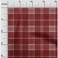 thumbnail image 1 of oneOone Cotton Silk Brick Red Fabric Madras Check Quilting Supplies Print Sewing Fabric By The Yard 42 Inches Wide, 1 of 4