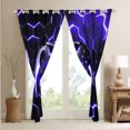 thumbnail image 3 of Video Games Gamer Curtains & Drapes Deep Blue and Black Gaming Curtains for Living Room, 3D Gaming Controller 30%-50% Blackout Curtains Geometric Honeycomb Window Treatments 38''Wx45''L, 3 of 5