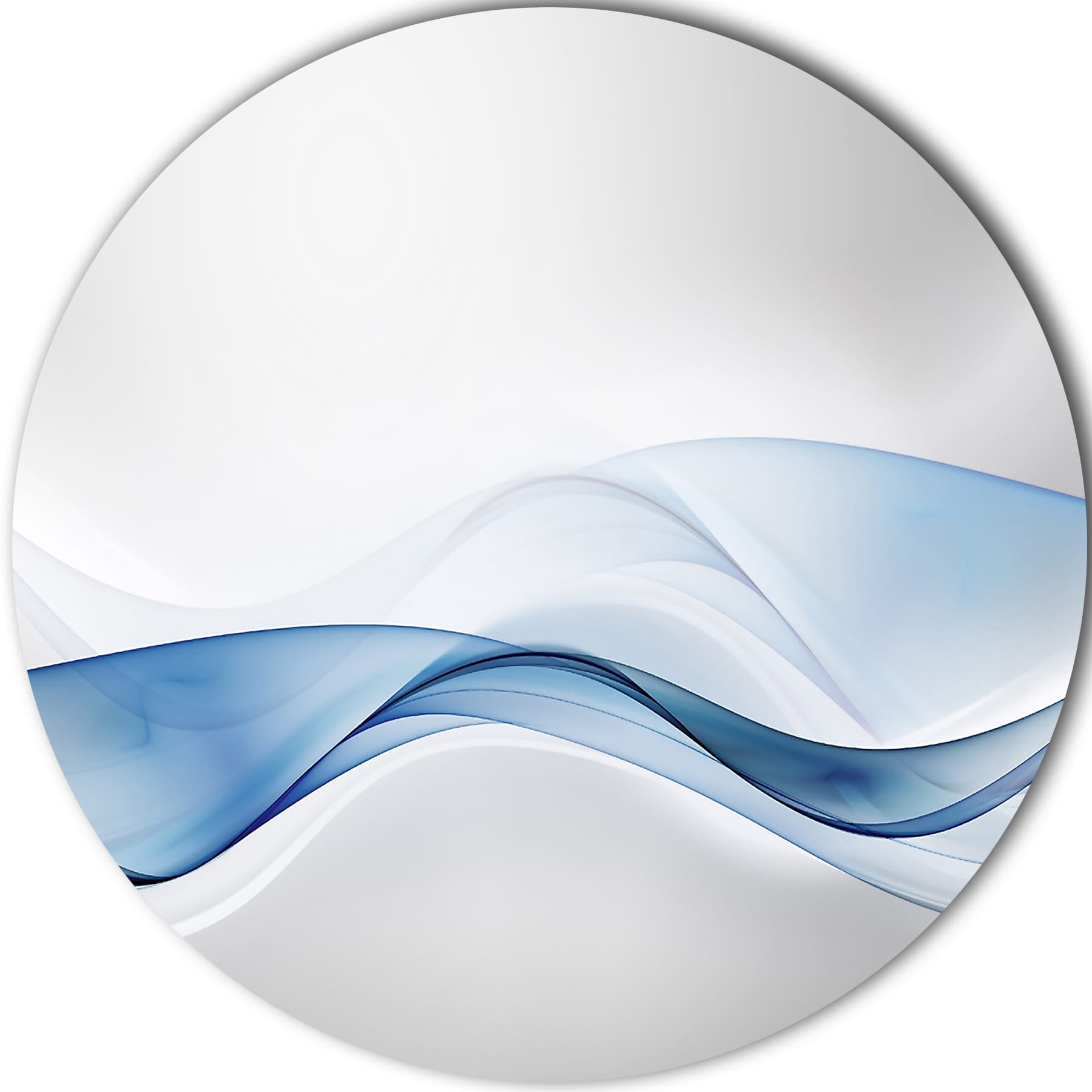 Designart '3D Wave of Water Splash' Abstract Circle Metal Wall Art