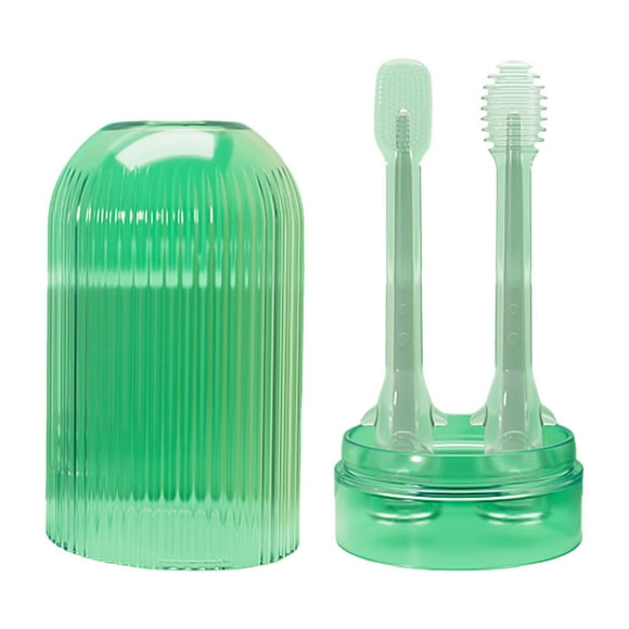 Juego de 2 cepillos para bebés Sunnimix Cepillo de lengua Limpiador de lengua Verde