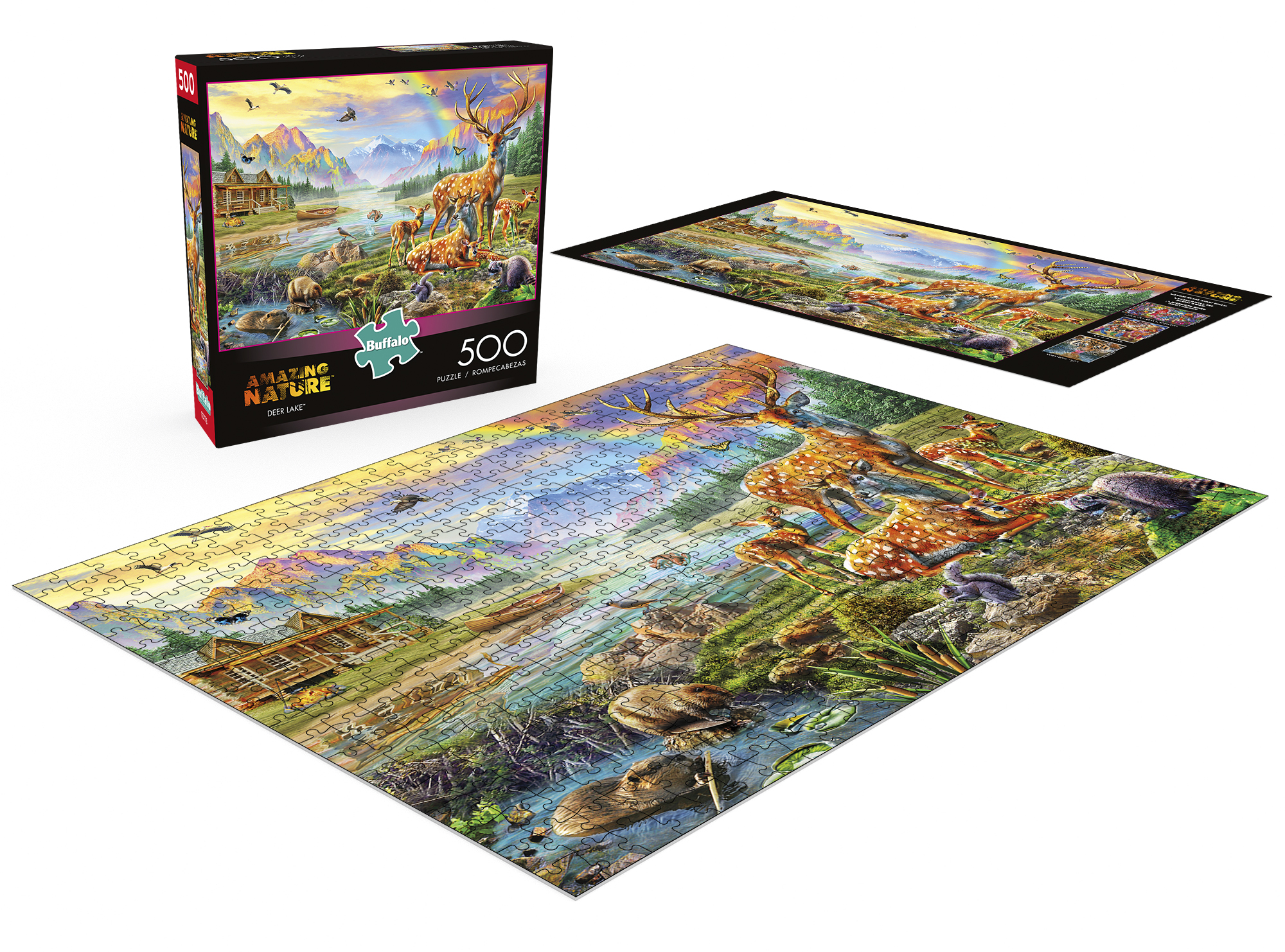 Buffalo Games Amazing Nature Deer Lake 500 Pieces Jigsaw Puzzle