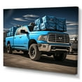 thumbnail image 2 of Designart "Blue Pickup Truck Cargo Carrier" Transportation Wall Decor, 2 of 5