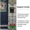 thumbnail image 4 of NACH Galvanized Steel Black Mailbox, Rust Resistant Wall Mount Mailboxes for Outside, Mail Holder, Decorative Metal Mailbox, 10 x 10 x 4, Hardware Included, MB-6921BLK, 4 of 5