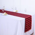 thumbnail image 6 of BalsaCircle 14" x 108" Gingham Checkered Table Runner Party Linens Black Red, 6 of 8