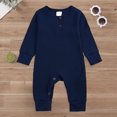 thumbnail image 2 of CAUYDY Preemie Boy Coming Home Outfits Baby Clothing Fall Winter Newborn Long Sleeve Sleepers Infant Boys Cute Romper Bodysuit 0 3 6 9 12 18 24 Months Dark Blue for Sizes 0-4 Months, 2 of 9