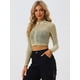 thumbnail image 2 of Chaqueta Corta con Cremallera Allegra K Mujer Color Oro L, 2 of 5