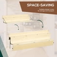 thumbnail image 5 of Newboti Furniture Hanging Balcony Table, Spruce Wood Foldable Railing Bar, Serving Table & Desk, Fits up to 3.9 Inches, Natural BN.7864, 5 of 9