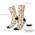 thumbnail image 4 of Hirioo Ladybug And Bee Pattern Adult Middle Tube Socks Breathable Sock Non-Pilling,Contrasting Color Design, 4 of 6