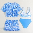 thumbnail image 5 of Ultrave Girls 4 Pieces Bikini Swimsuit Short Sleeve Crop Shirts with Tank Top Briefs Cover Up Set for 8-14Y, 5 of 8