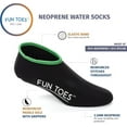 thumbnail image 4 of FUN TOES 2.5mm Neoprene Fin Socks - 2 Pairs for Snorkeling, Diving, Paddling, Jetskiing, 4 of 5