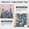thumbnail image 6 of Pioneer Flower Floral Print Pattern Apron-Garden Aprons for Women with Pockets-Cotton Linen Waterproof Kitchen Cooking Gardening Aprons Adjustable for Kitchen,Cooking,BBQ and Salon 33x27 Inch, 6 of 7
