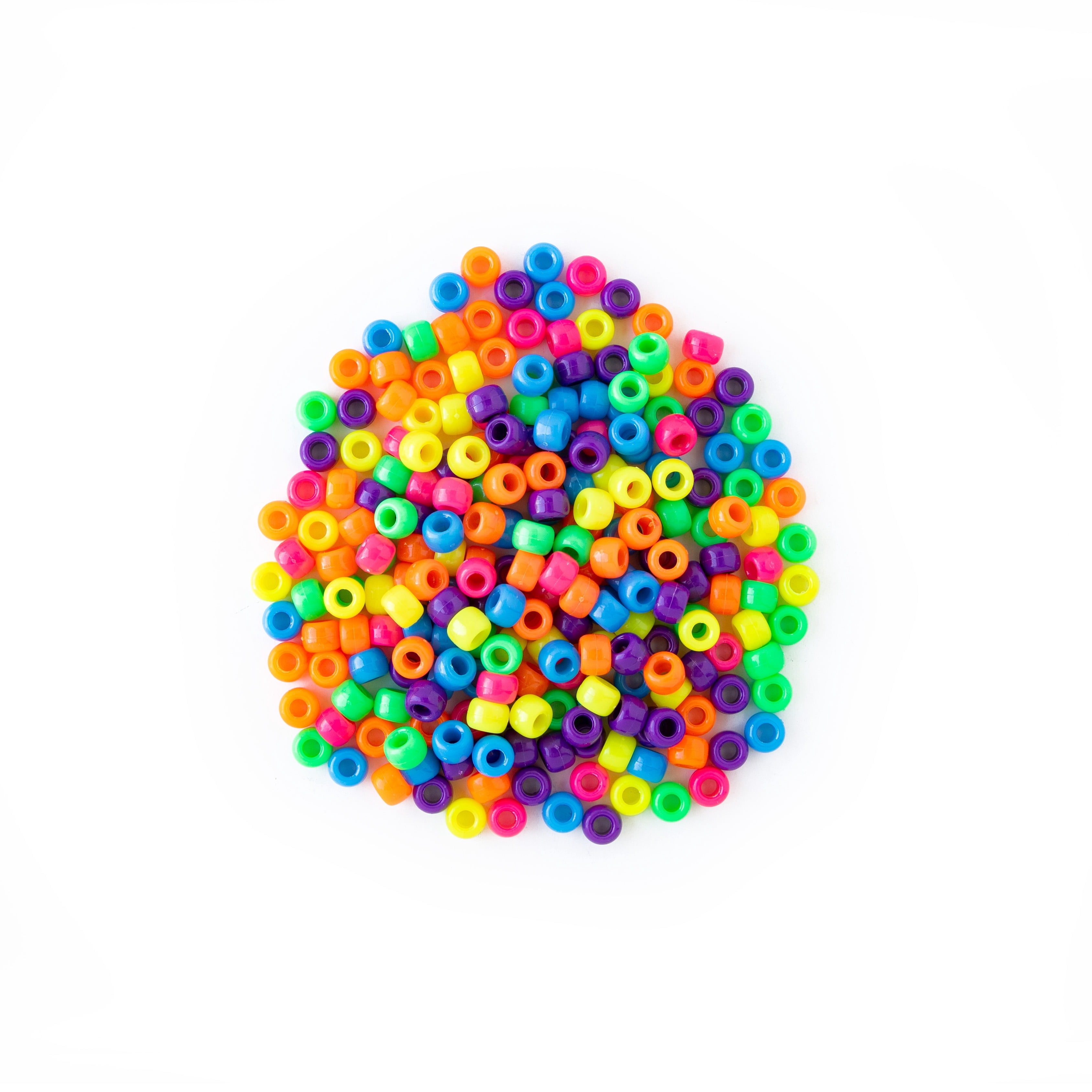 Hello Hobby Neon Pony Bead Multi 500 Plastic Beads