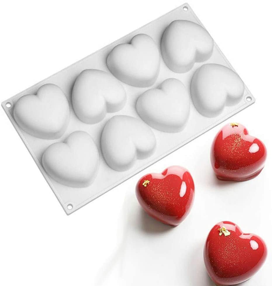 Large Heart Silicone Mold For Chocolate Candy Cake Soap Baking Pastry Big 3D 