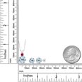 thumbnail image 2 of Gem Stone King 925 Sterling Silver Sky Blue Topaz and Red Ruby Pendant and Earrings Jewelry Set for Women (14.55 Cttw, Round 10MM, Gemstone November Birthstone, with 18 inch Silver Chain), 2 of 3