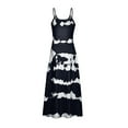 thumbnail image 4 of Henpk Summer Dresses for Women Striped T Shirt Dress Casual Midi Dress Short Sleeve Sundress with Pockets Fashion Holiday Summer Sleevess Stripe Printed V Neck Sexy Casual Long Maxi Dress Blue XXXXXL, 4 of 5