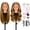 Gold Blonde, variant on LAJOLLIA Mannequin Head with 90% Human Hair, 24" Hair Doll Head for Cosmetology & Hairdresser, Real Hair Manikin Doll Styling Head, Hairdressing Training Braiding Head with Table Clamp (Off-White C)