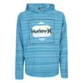 thumbnail image 1 of Hurley Boys' Long Sleeve Hooded T-Shirt, Blue Heather, XL, 1 of 2