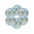thumbnail image 7 of 13 Inch Round Placemats Set of 6, Beach Coastal Blue Non Slip Heat Insulation PP Table Mats, Nautical Shell Starfish Coral Summer Washable Place Mats for Kitchen Dining Party Table Decor, 7 of 7