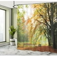 thumbnail image 5 of Ambesonne Fall Shower Curtain, Autumn Forest Peace View, 69"Wx84"L, Orange Green, 5 of 5