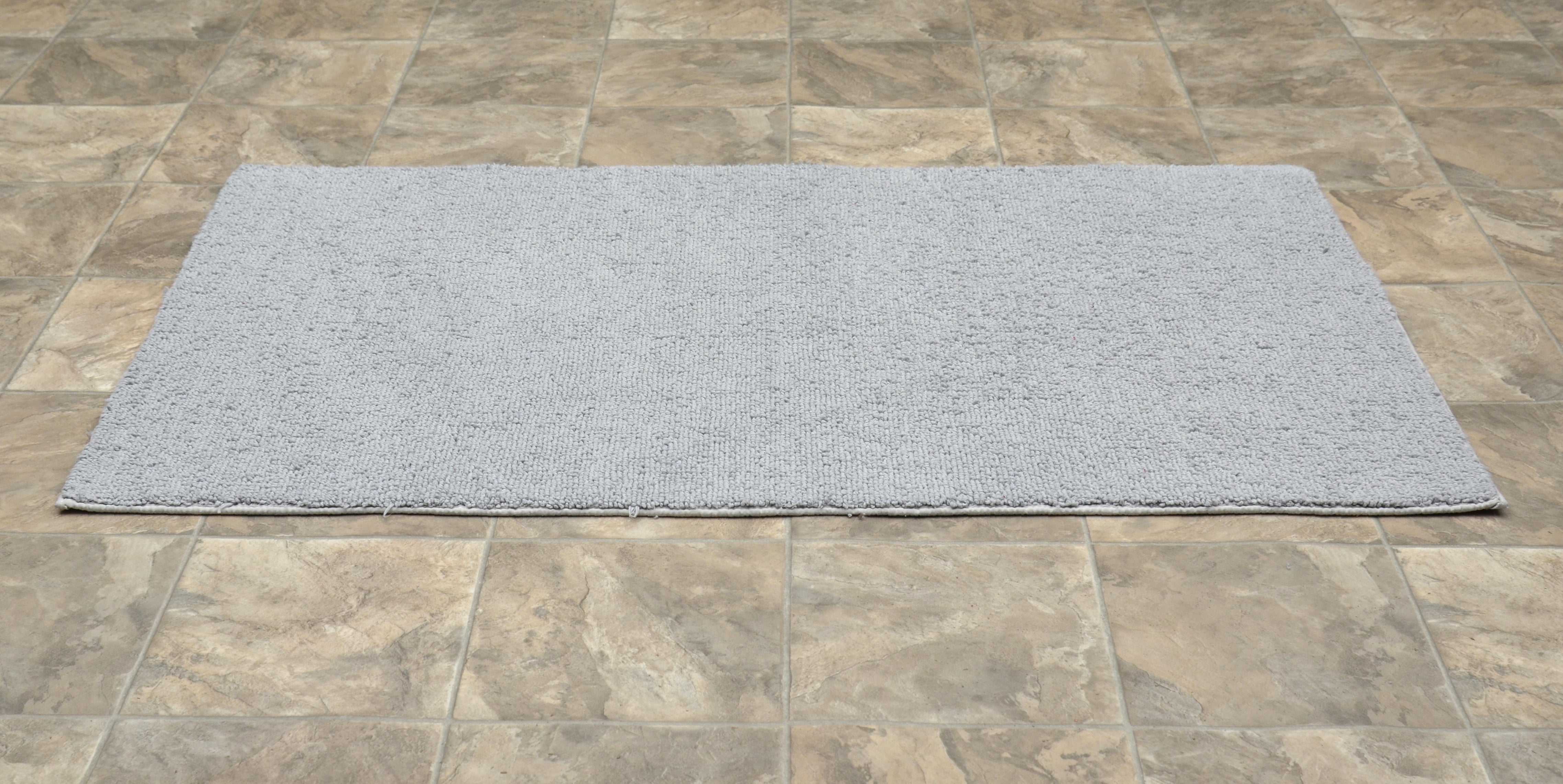 Garland Rug Queen Cotton Washable Platinum Gray Bath Rug, 30" x 50"