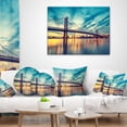 thumbnail image 3 of Designart Ben Franklin Bridge in Philadelphia - Cityscape Throw Pillow - 18x18, 3 of 4