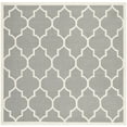 thumbnail image 6 of SAFAVIEH Dhurrie Toby Geometric Moroccan Wool Area Rug, Grey/Ivory, 6' x 6' Round, 6 of 9