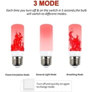 FZFLZDH E27 LED Simulated Realistic Burning Fire Flame Effect Flickering Light Bulb (2 Pack)