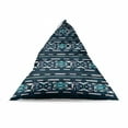 thumbnail image 4 of Aztec Lounger Chair Bag, Assortment of Prehistoric Geometric Shapes, High Capacity Storage with Handle Container, Lounger Size, Dark Turquoise Seafoam, by Ambesonne, 4 of 5