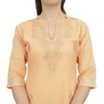 thumbnail image 1 of Bimba Cotton Embroidery Indian Kurti Tunic Ethnic Beige Casual Kurta Wear - 16, 1 of 2